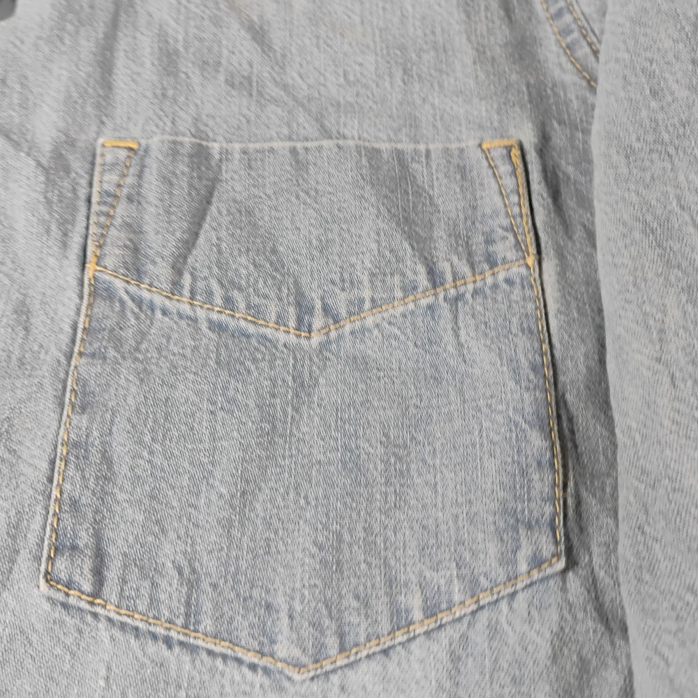 Lauren Ralph Lauren Women's Size 6 Denim Blue Shirt Dress Pearl Buttons Pocket - Picture 12 of 16